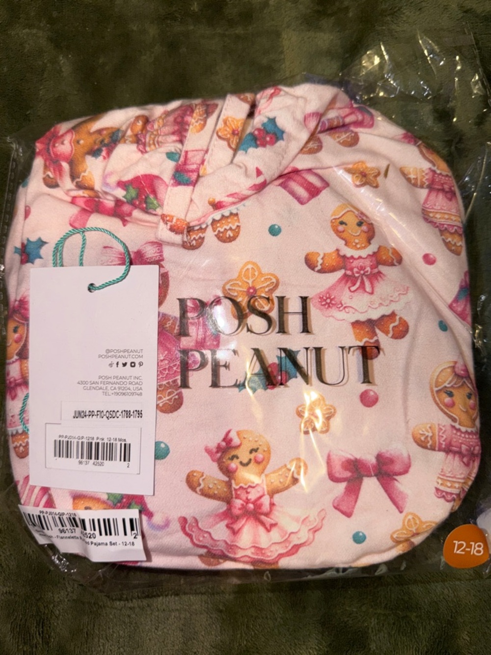 Posh Peanut Ginger Posh Flannelette Ruffled PJ